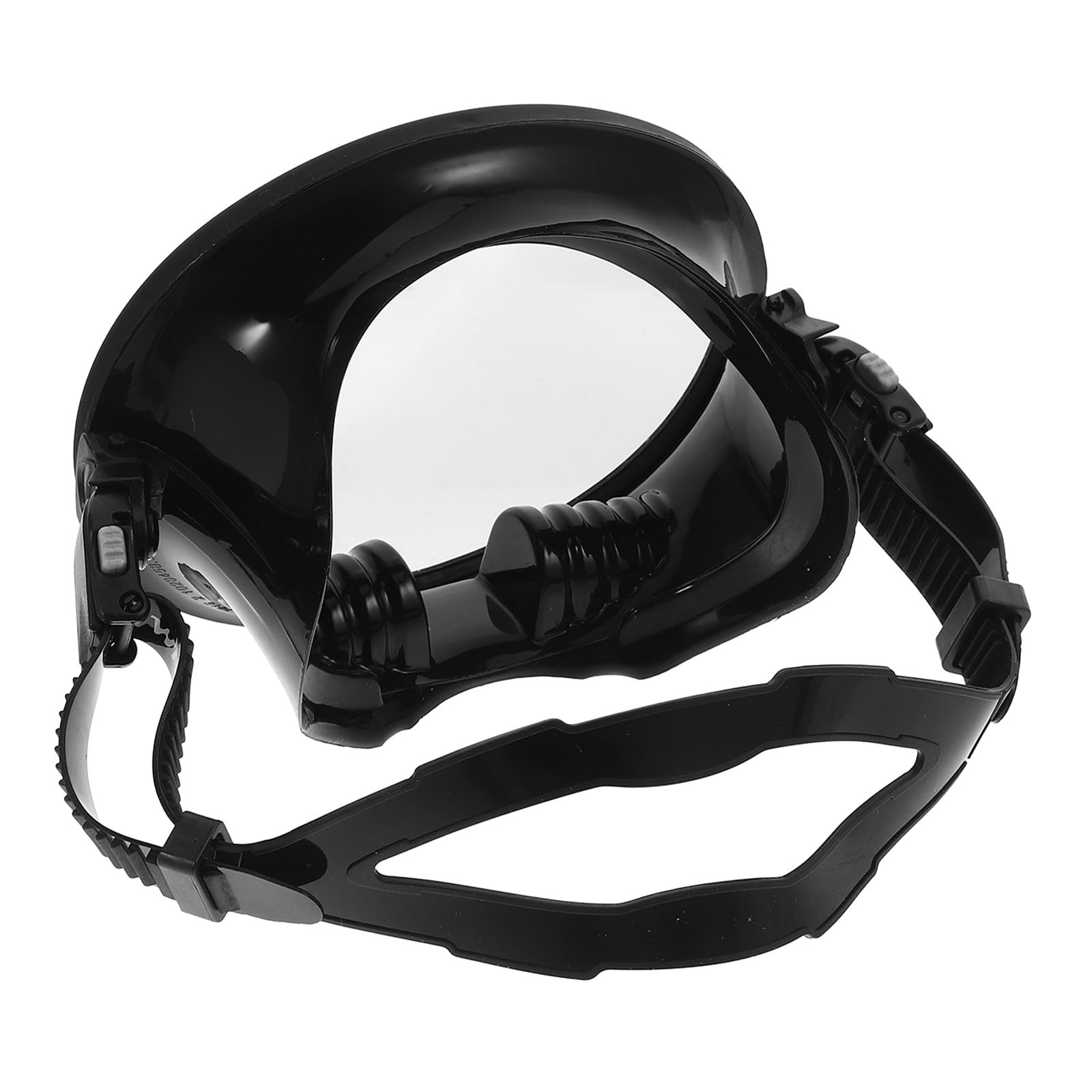Maschera Subacquea Antiappannamento Vista Panoramica in Silicone Nero | Lente in Vetro Temperato, Uso per Immersioni e Nuoto, Design Confortevole Tenuta Antiperdita