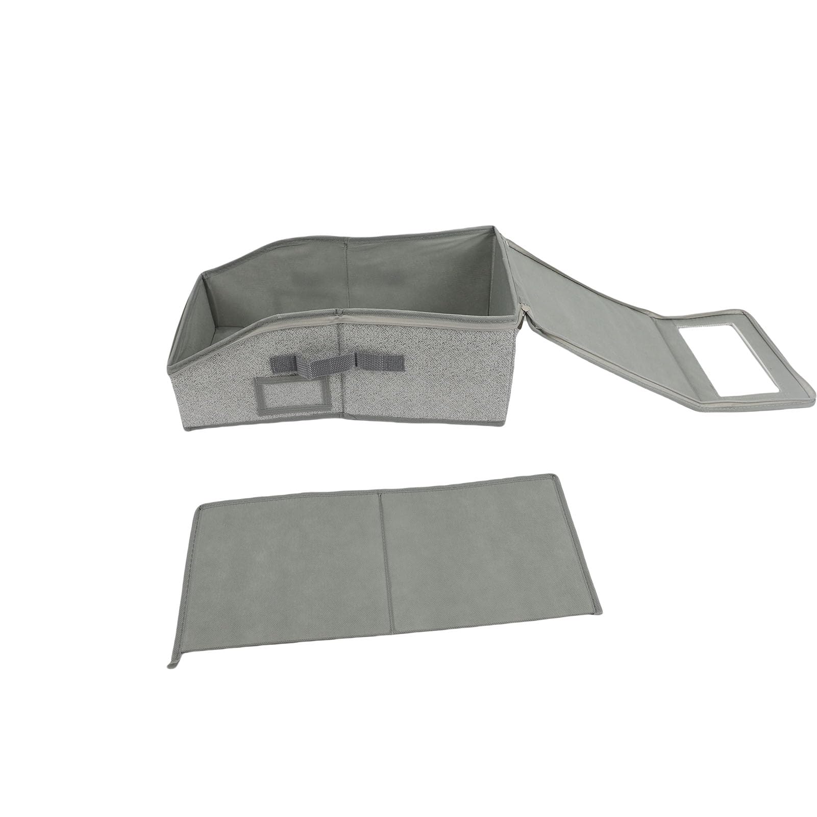 Organizzatore per Cappelli Impilabile Facile da Riporre Scatola Porta Cappelli con Doppia Cerniera Può Contenere Fino a 12 Materiale in Tessuto Non Tessuto Grigio (1PC)