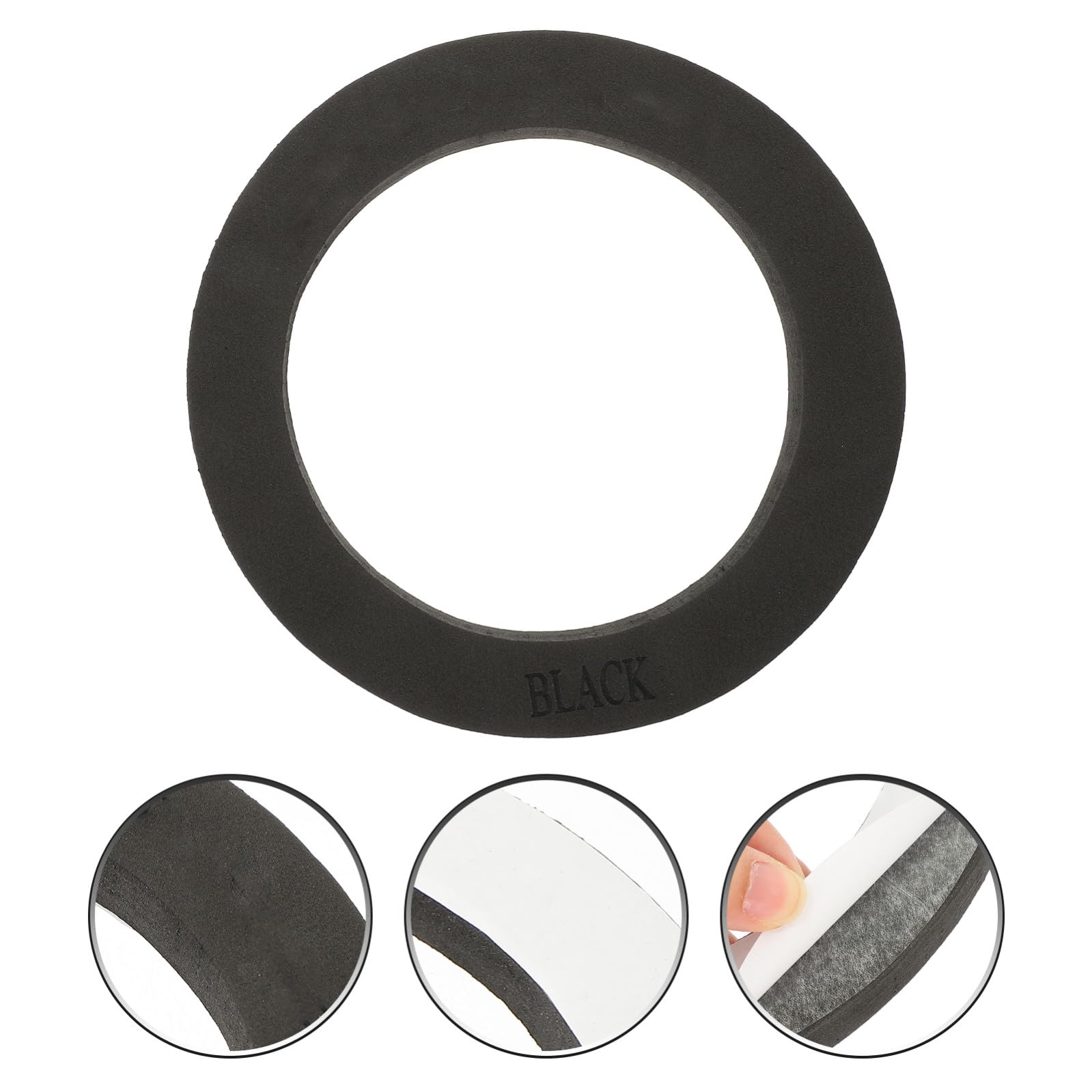 ibasenice 4stücke Bass Drum Pad Selbstklebende Bassdrum Verstärkung Für Schlagzeug Professionelles Percussion Zubehör Klangverbesserung Schwarz
