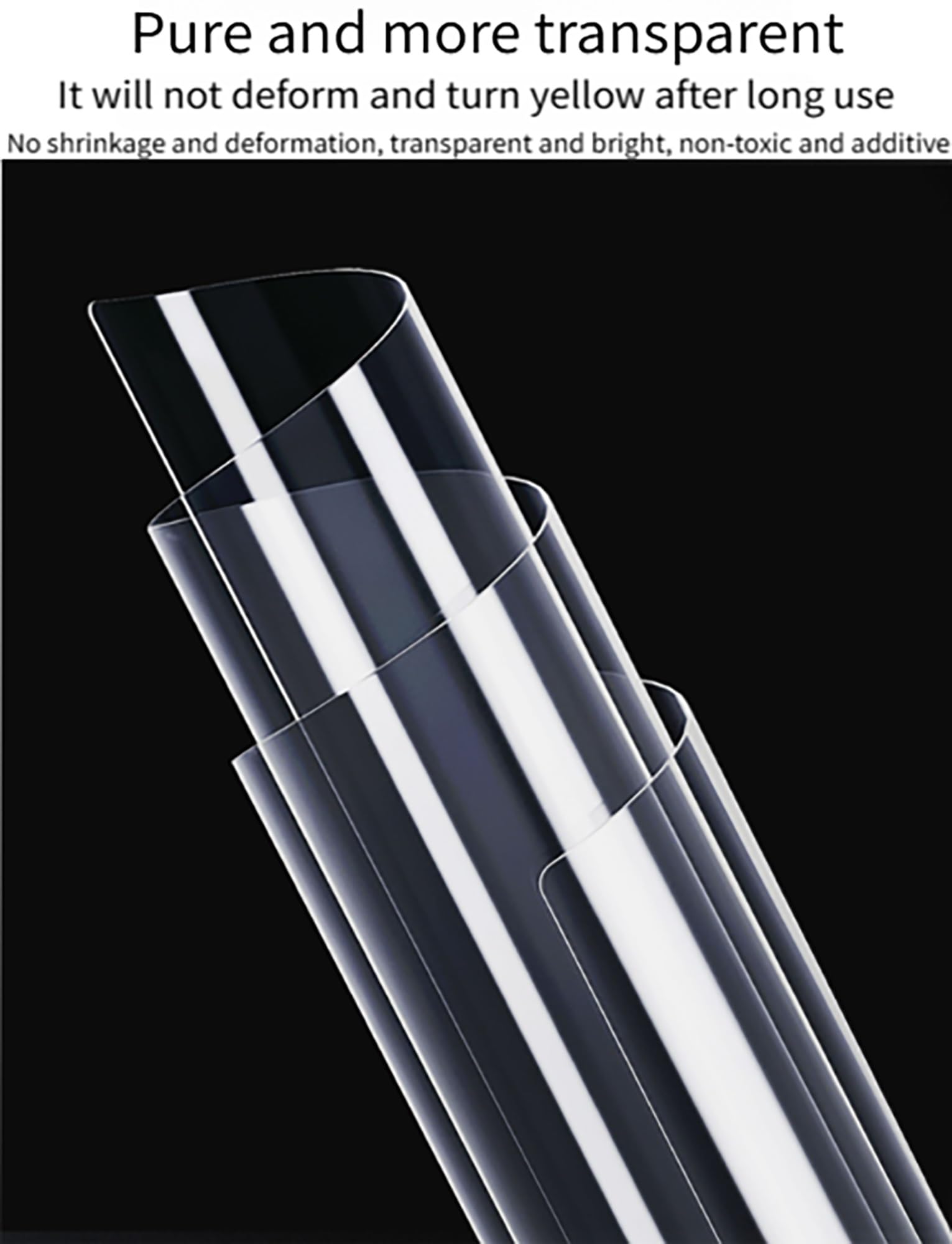Genérico Panel antirrobo de PVC Transparente for Ventanas, Malla Protectora for Balcones, protección contra la Lluvia y prevención de caídas.(80x300cm/31.5x118.1in)