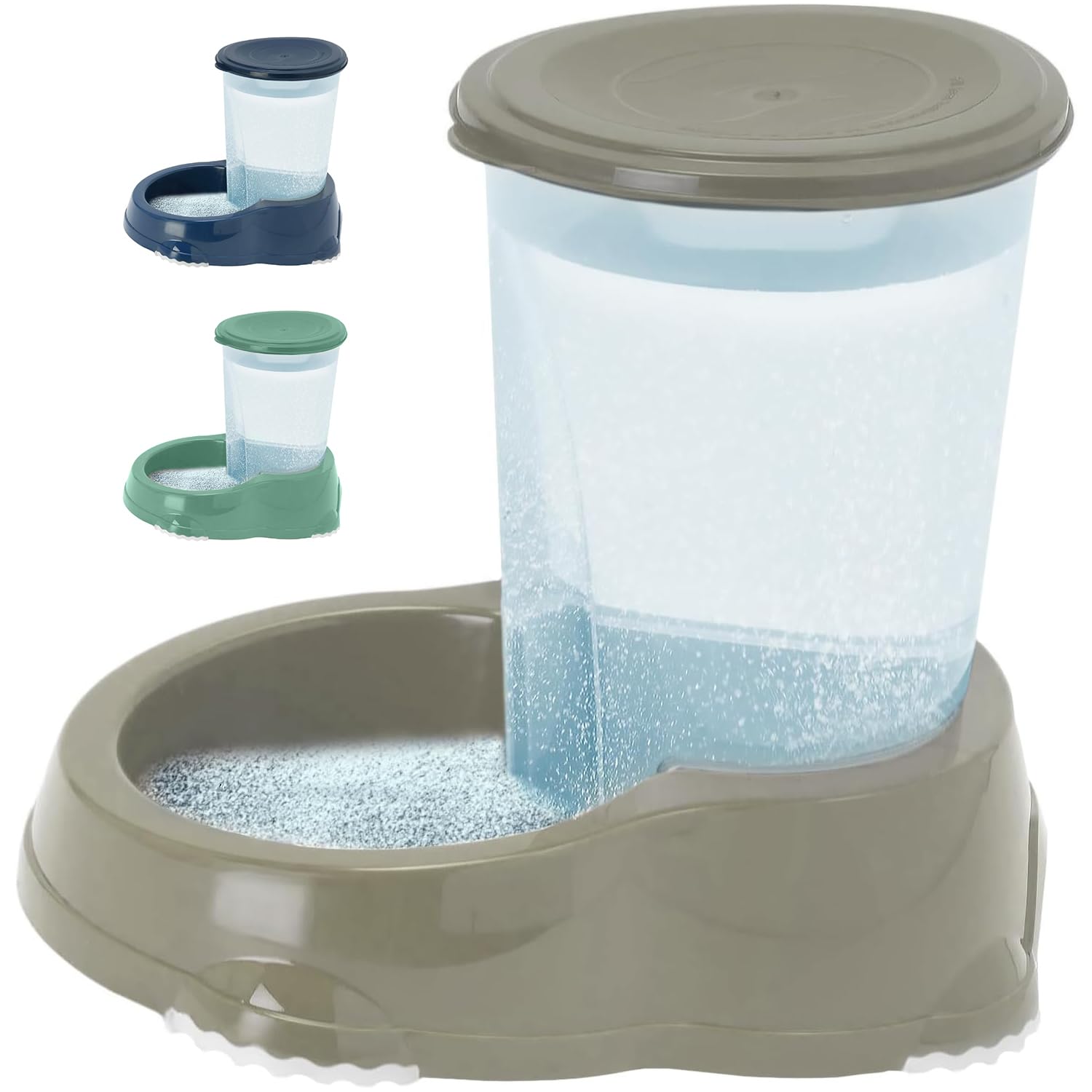 CAT CENTRE Smarty Sipper Bowl 1.5L Automatic Gravity Water Dispenser Drinker Dog Rabbit Small Animal Premium Pet Supplies Kittens Healthy Watering Grey