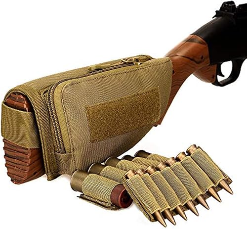 Miniatura 9 de Buttstock - Soporte de carcasa táctica para escopeta, rifle, mejillas, bolsa de utilidad con doble cremallera de 2 vías