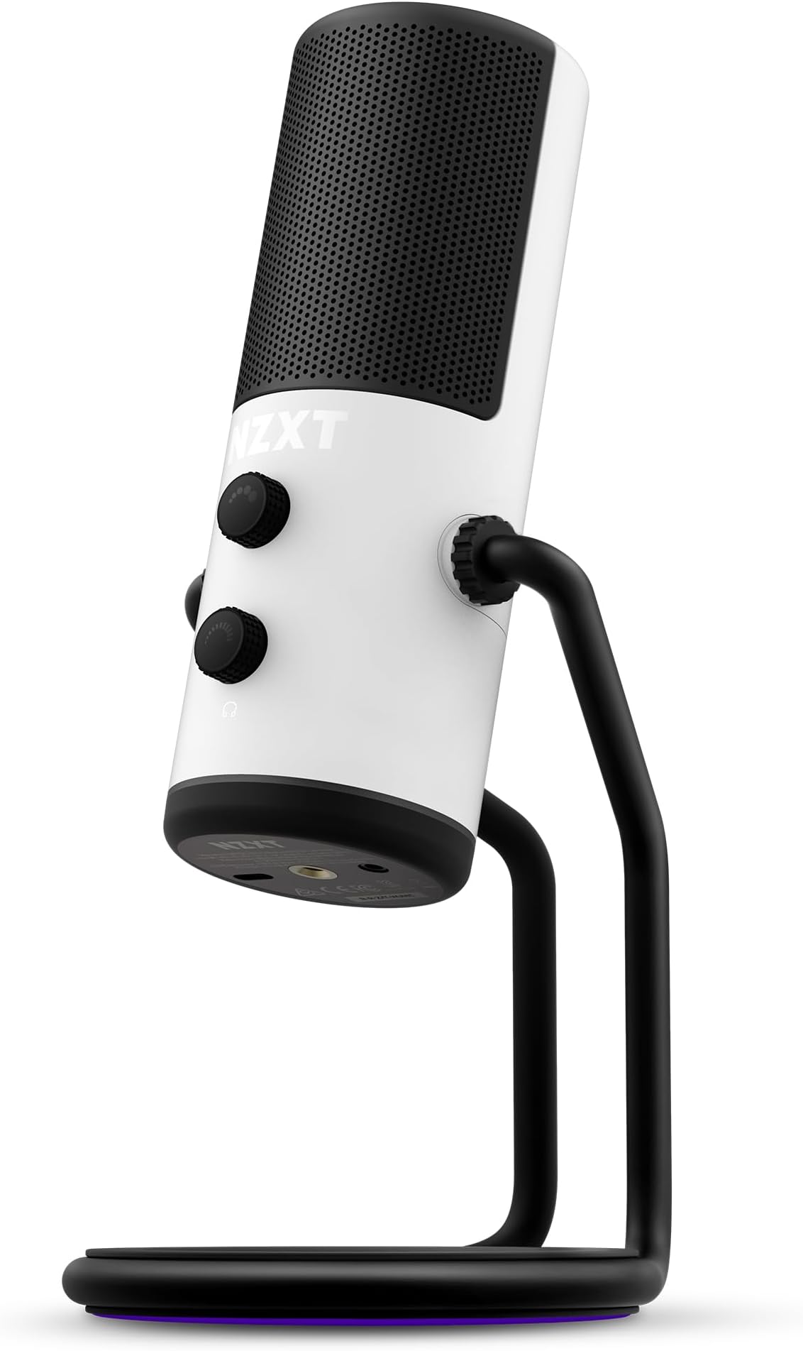 NZXTCapsule Microphone - AP-WUMIC-W1 - USB Streaming Microphone - Audio - Unidirectional Cardioid Polar Pattern - High Resolution Voice Pickup - White