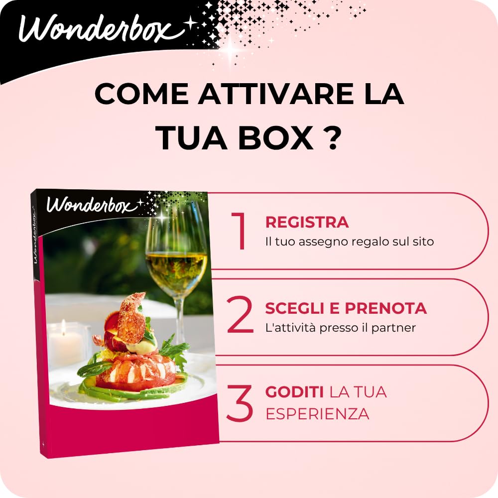 Wonderbox - Cofanetto Regalo - Cantine & Vigneti d'Eccellenza - per 2 pers | 1 esperienza enologica + omaggio enologico - 80 cantine e vigneti - Degustazione + visita guidata, aziende vitivinicole