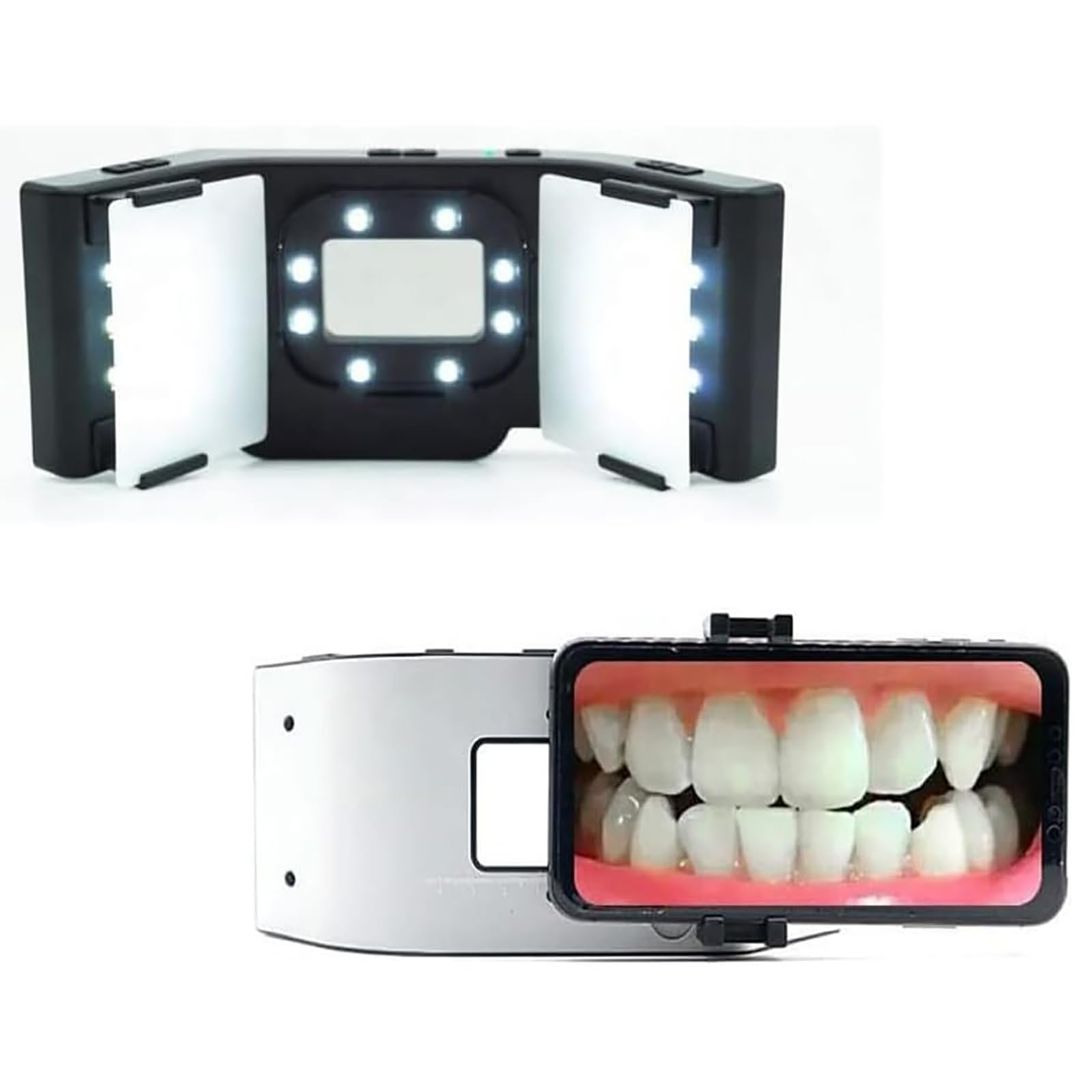Mobile Dental Photography Light, Dental Photography Light, Dental Filling Light Photography Kit with Bracket, 6000-6500K Independent Adjustment Design Of Light Brightness, for Home, Clinic, Hospital