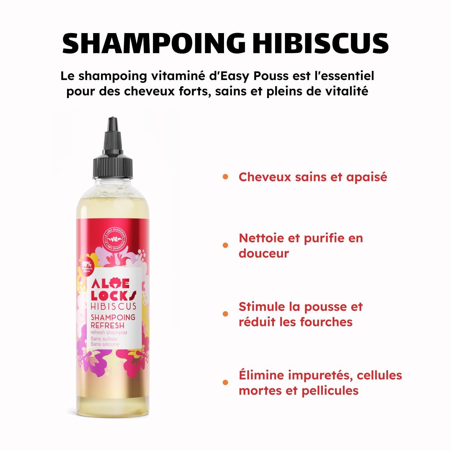 ALOÉ LOCKS | Champú Refresh con Hibisco 250 ml + Sérum de Tratamiento con Hibisco 250 ml | Locks, Trenzas y Peinados Protectores | Limpieza, Hidratación Duradera, Reparación y Crecimiento
