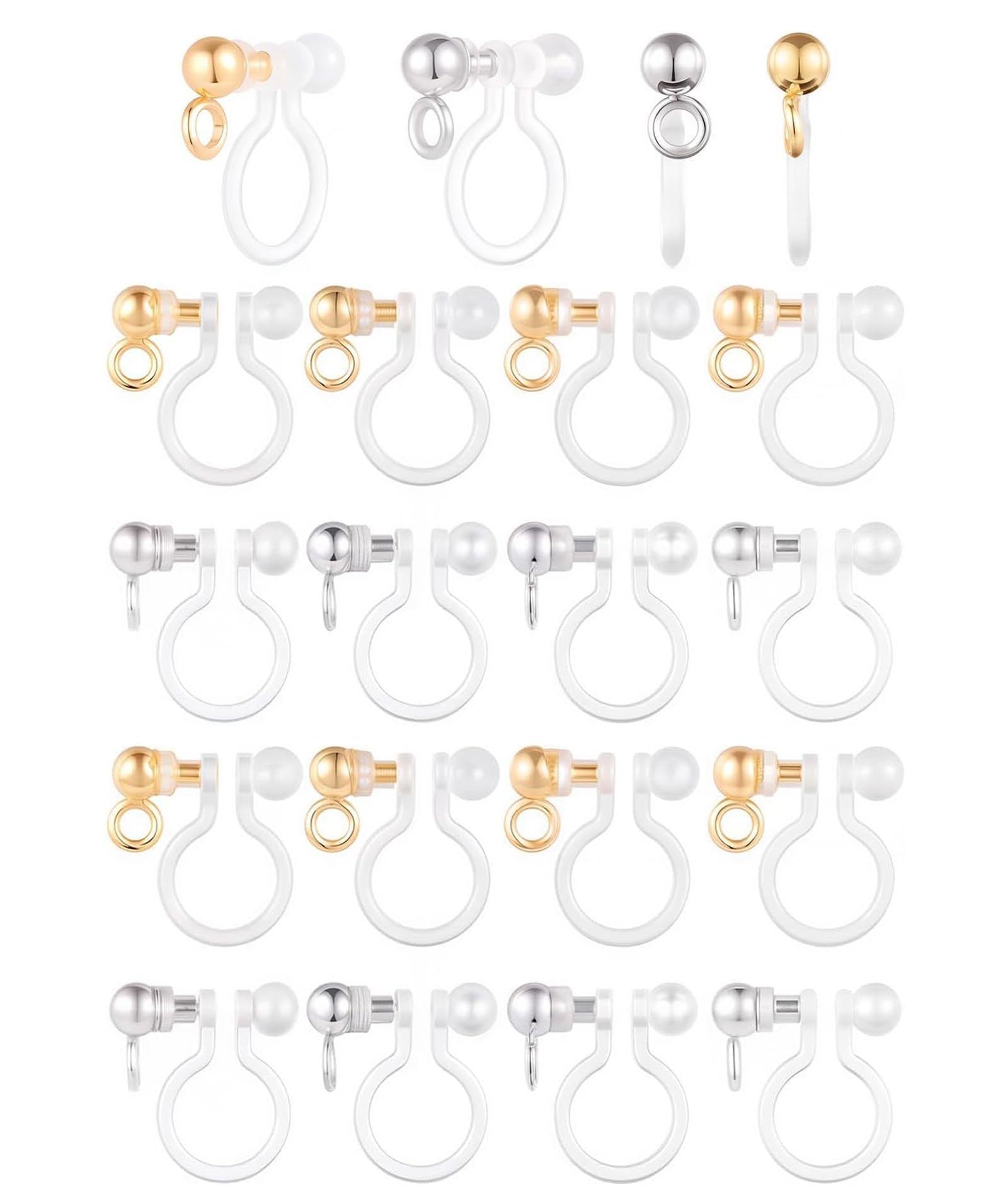Ear Clips, Clip On Converter for Earrings, Pressing Earrings for Women No Hole, Comfortable Earcuffs for Non Pierced Ears, DIY Jewelry Making-image-14
