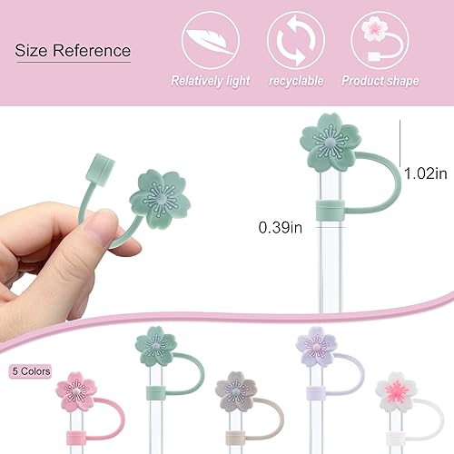 Miniatura 5 de 5 tapas de popote de silicona de 0.4 pulgadas  0.394 in de diámetro, compatibles con vasos Stanley 20 de 30 y 40 onzas, para vaso Stanley de 40