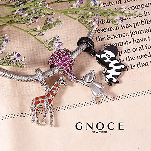 Image of GNOCE Cute Animal Collection Charms 925 Sterling Silver Pendant Dangle Bead Charm Fit for Bracelets and Necklaces, Hand-Finished Keepsake Jewelry Gift for Women, Girls, Mother, BBF