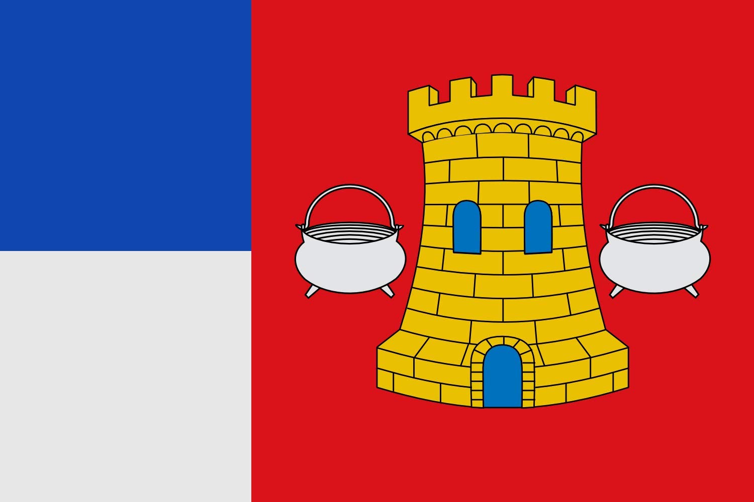 Drapeau XL Hornillos de Cerrato pour décoration extérieure et fêtes