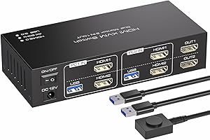 KVM Switch 2 Monitors 2 Computers: Dual Screen Bliss for Effortless Multitasking