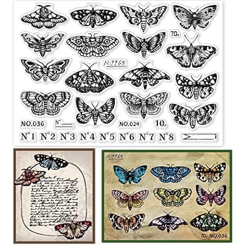 GLOBLELAND Butterfly Clear Stamps for Scrapbooking Cover