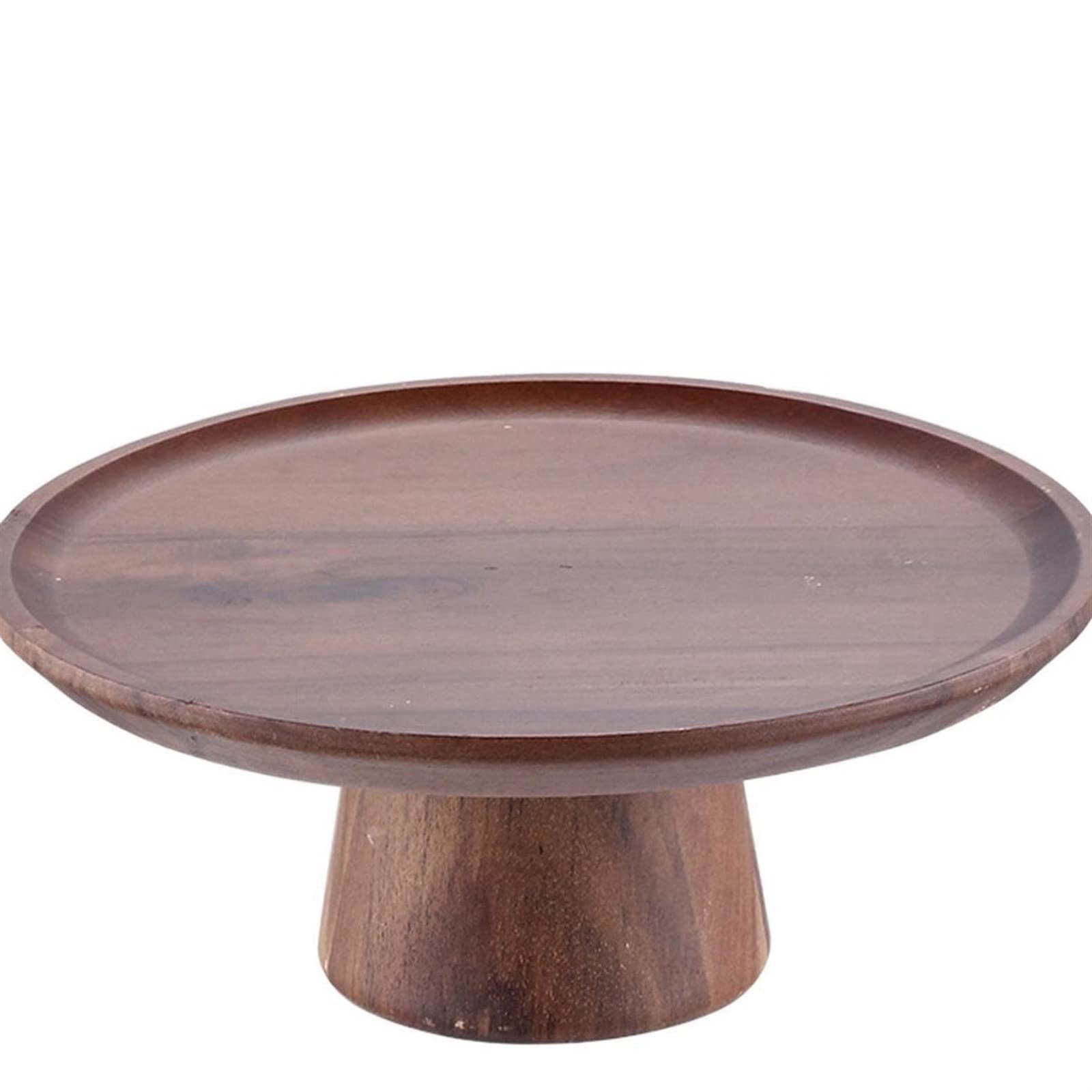 JINGYAN Breakfast Trays Wood Cake Stand Dessert Display Plate Cakes Holder Serving Tray High Pedestal for Table Desserts Shower Pies(L)