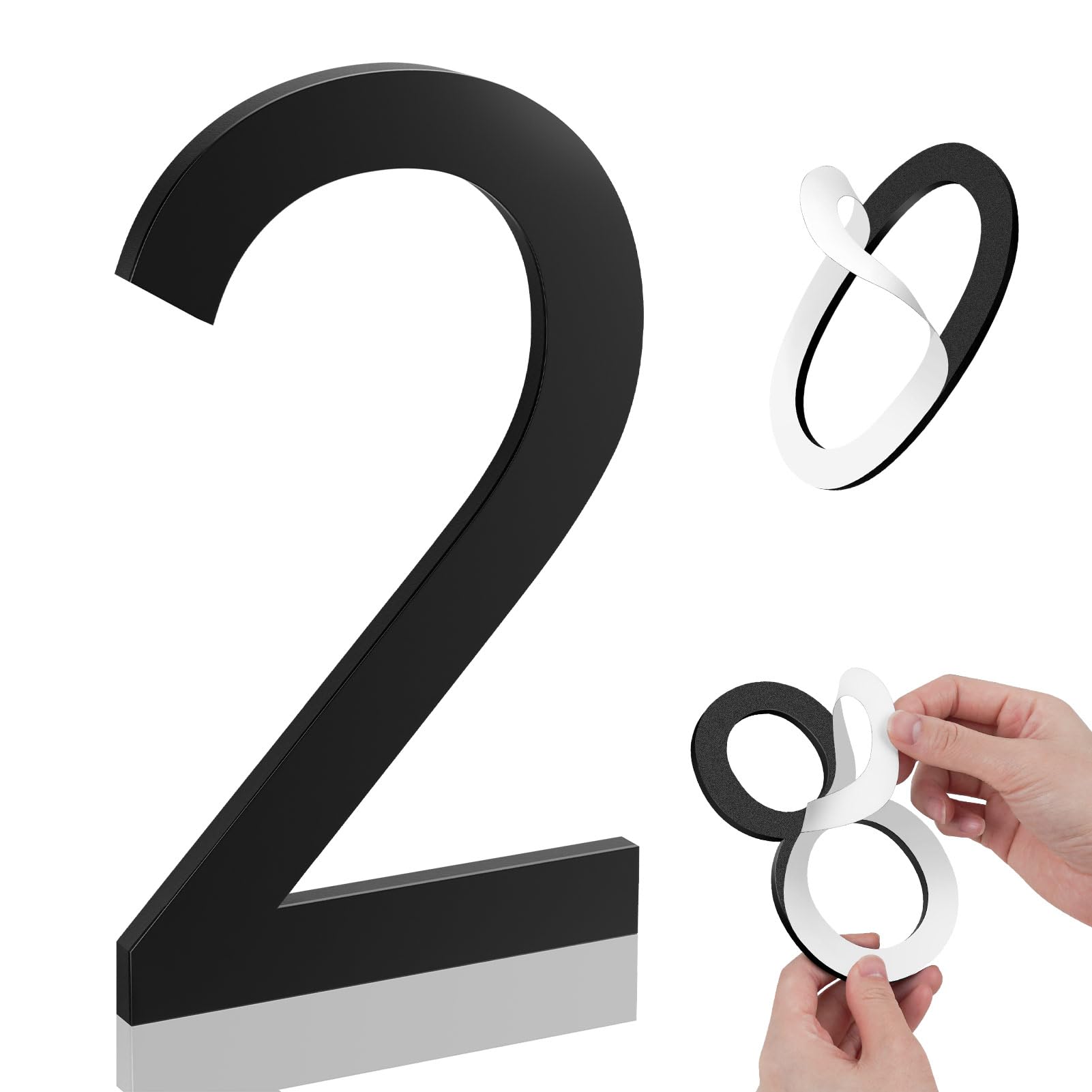 8 Inch House Numbers, Self-adhesive for Outside Mailbox House Number (2)