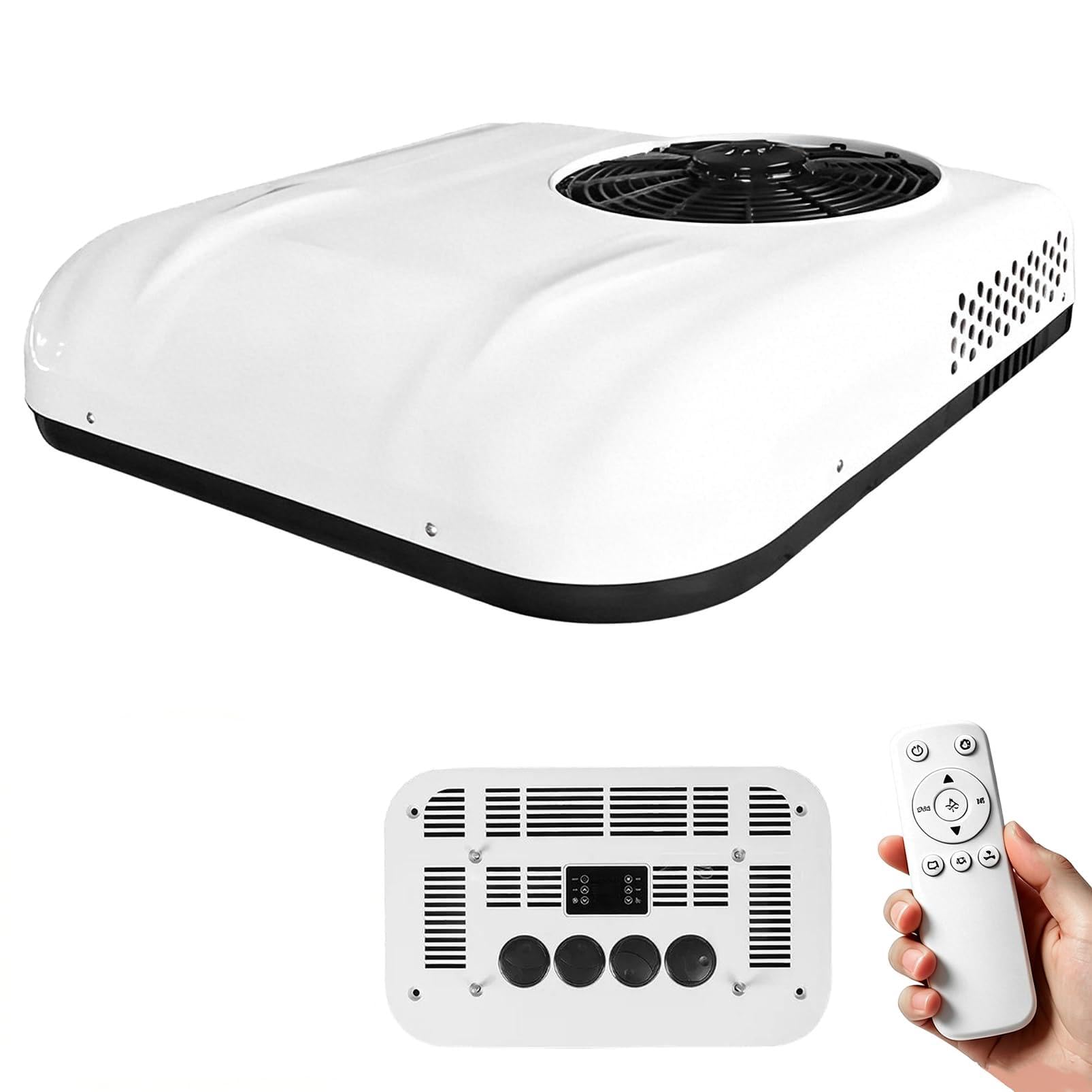 12V 9000 BTU RV Rooftop Air Conditioners, Heating & Cooling, Ultra-Quiet 12 Volt DC Air Conditioner with Inverter Compressor for RVs, Motorhomes, Campers, Campervans, Trucks