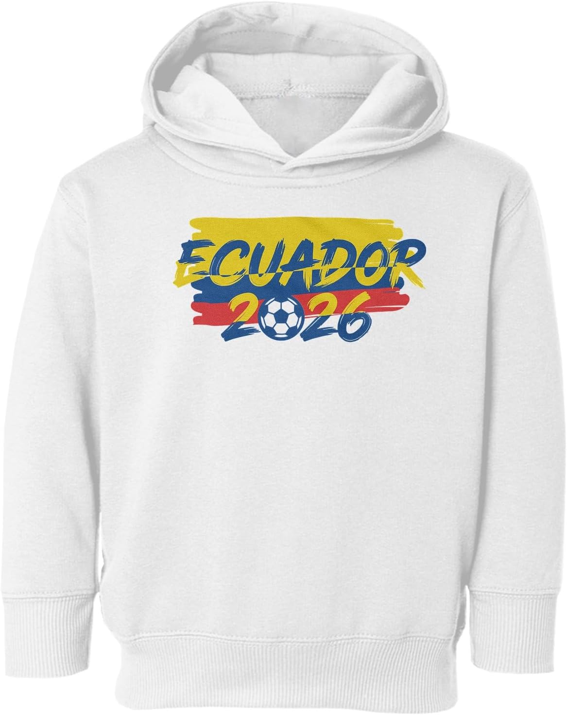 Ecuador Flag Logo Style Inspired - 2026 Soccer Fans Toddler Hooded Sweatshirt