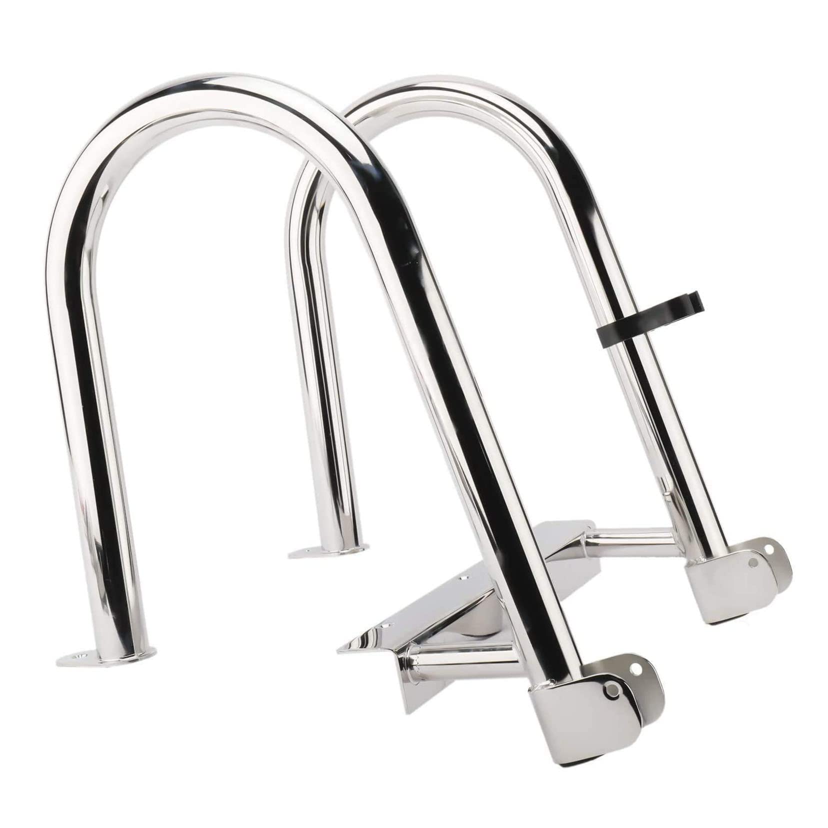 Scaletta Pieghevole Per Barche E Piscine - Acciaio Inox, 4 Gradini Antiscivolo, Portata 200 Kg - Foto 11