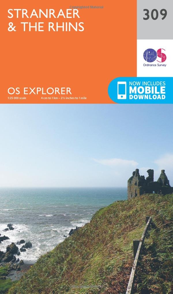 Stranraer & the Rhins Map | Mull of Galloway | Ordnance Survey | OS Explorer Map 309 | Scotland | Walks | Hiking | Maps | Adventure