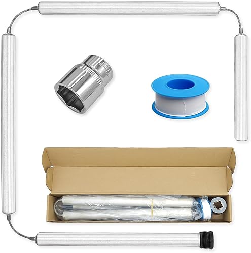 soclim Varilla de ánodo de magnesio para calentador de agua, kit de repuesto de ánodo de agua caliente flexible de 44 pulgadas para Rheem, Reliance,