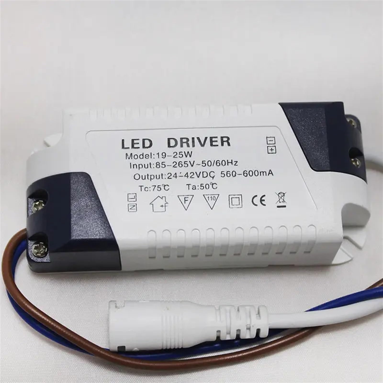 Driver luci led 19-25W Alimentatore 20W-25W Illuminazione AC85-265V Uscita: 560-600mA, DC24-42V