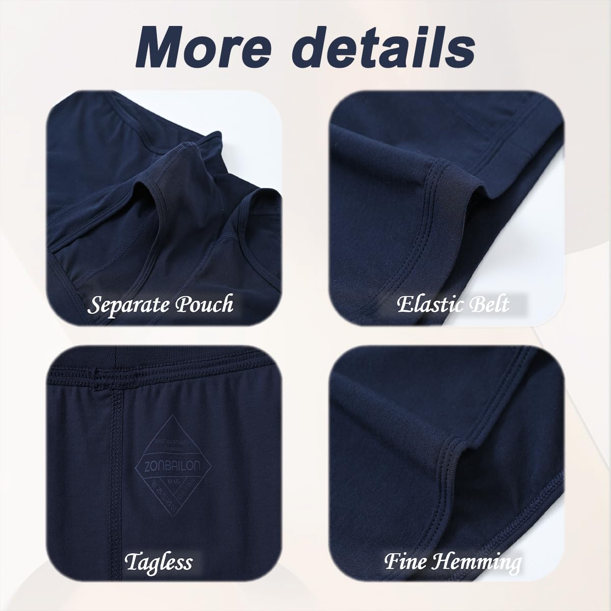 JINSHI Boxer sexy in modal da uomo con elefante biancheria intima da uomo separato a doppia tasca in cotone traspirante boxer slip M 3XL