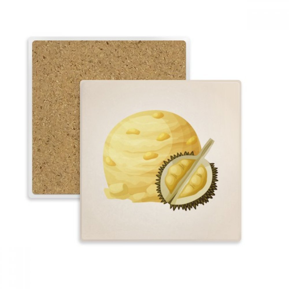 Coaster durian jaune pour vos pauses café et boissons