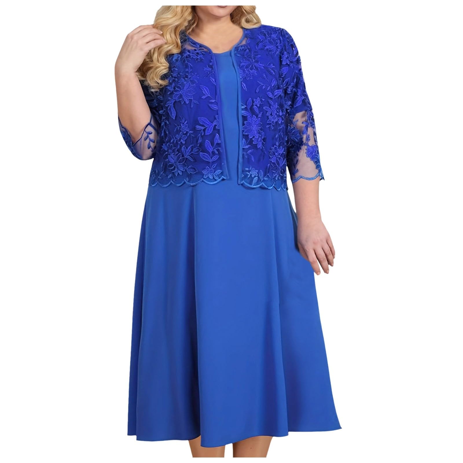 Robe de cocktail rétro à manches 3/4 idéale pour les mariages - 8