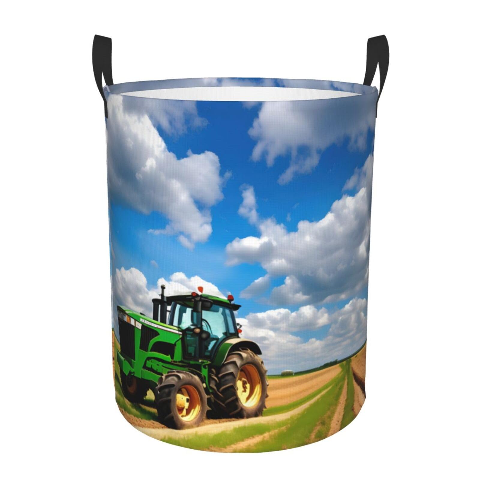 Panier à linge tracteur ciel bleu pour organiser les jouets