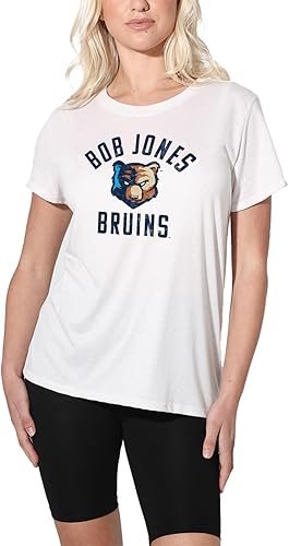 Colección oficial de camisetas sueltas con logotipo desgastado grande universitario, color blanco