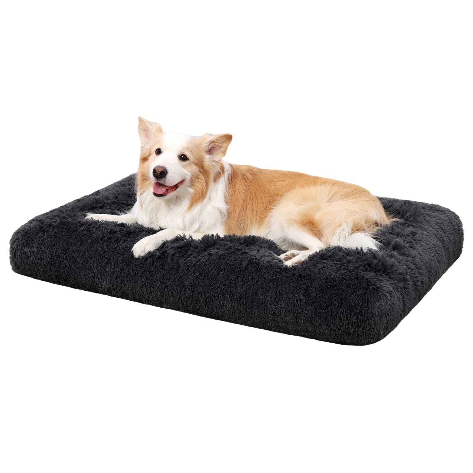 Favodormir Cama para Perros Pequeños Lavable, Cojín para Perros de Peluche Mullido, Parte Inferior Antideslizante, Alfombrilla para Perros, Colchón para Perros Gris Oscuro