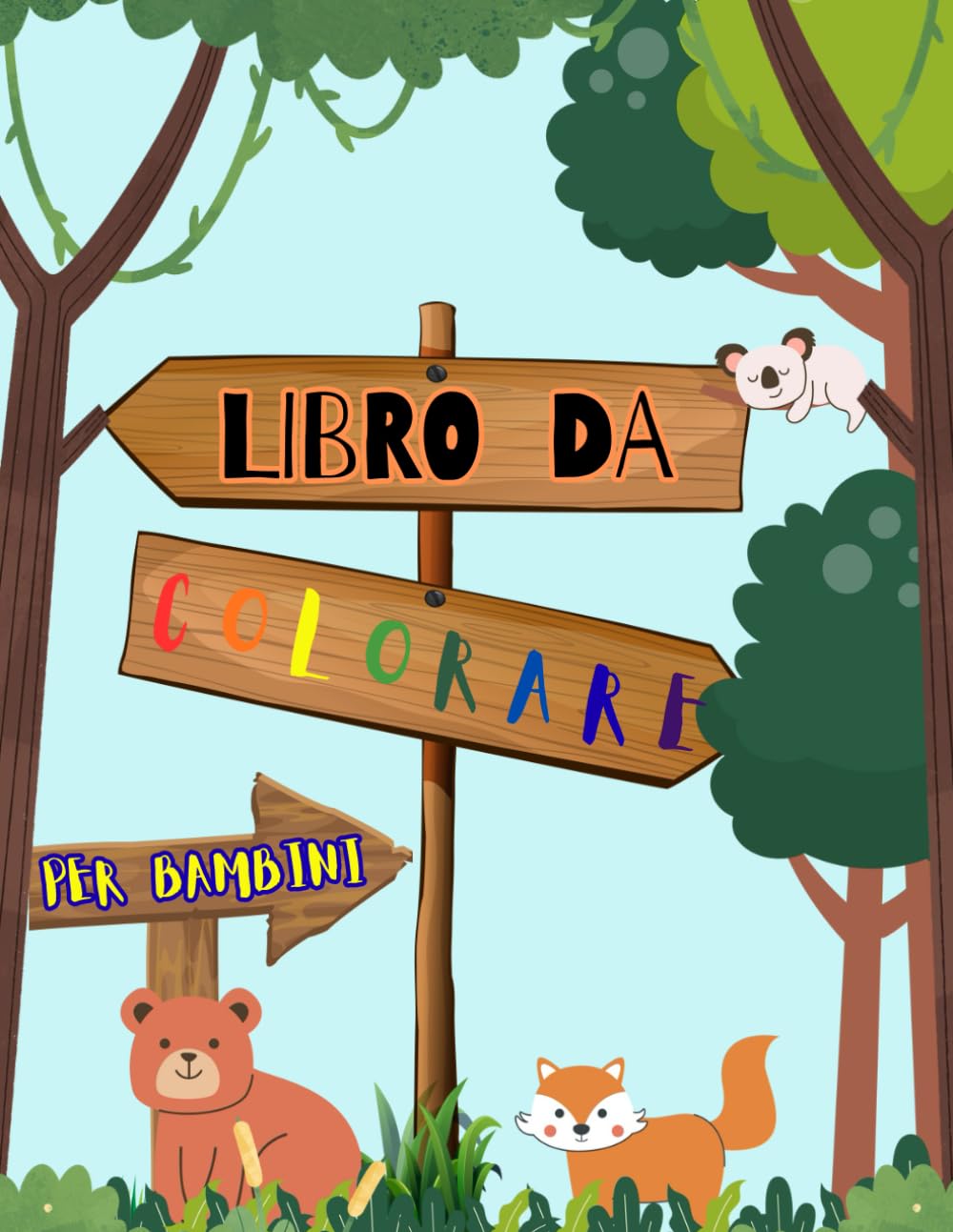 Libro da colorare per bambini: 50 immagini di animali da colorare. Libro di attività per bambini in età prescolare. (Italian Edition)