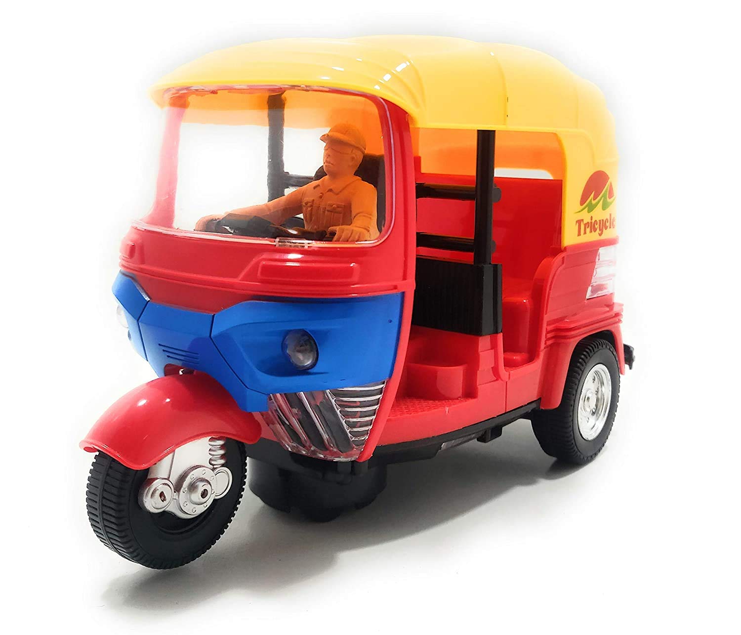 Rk Toys Auto Rickshaw Toys – Bump & Go Auto Rickshaw Toy with Sound ...