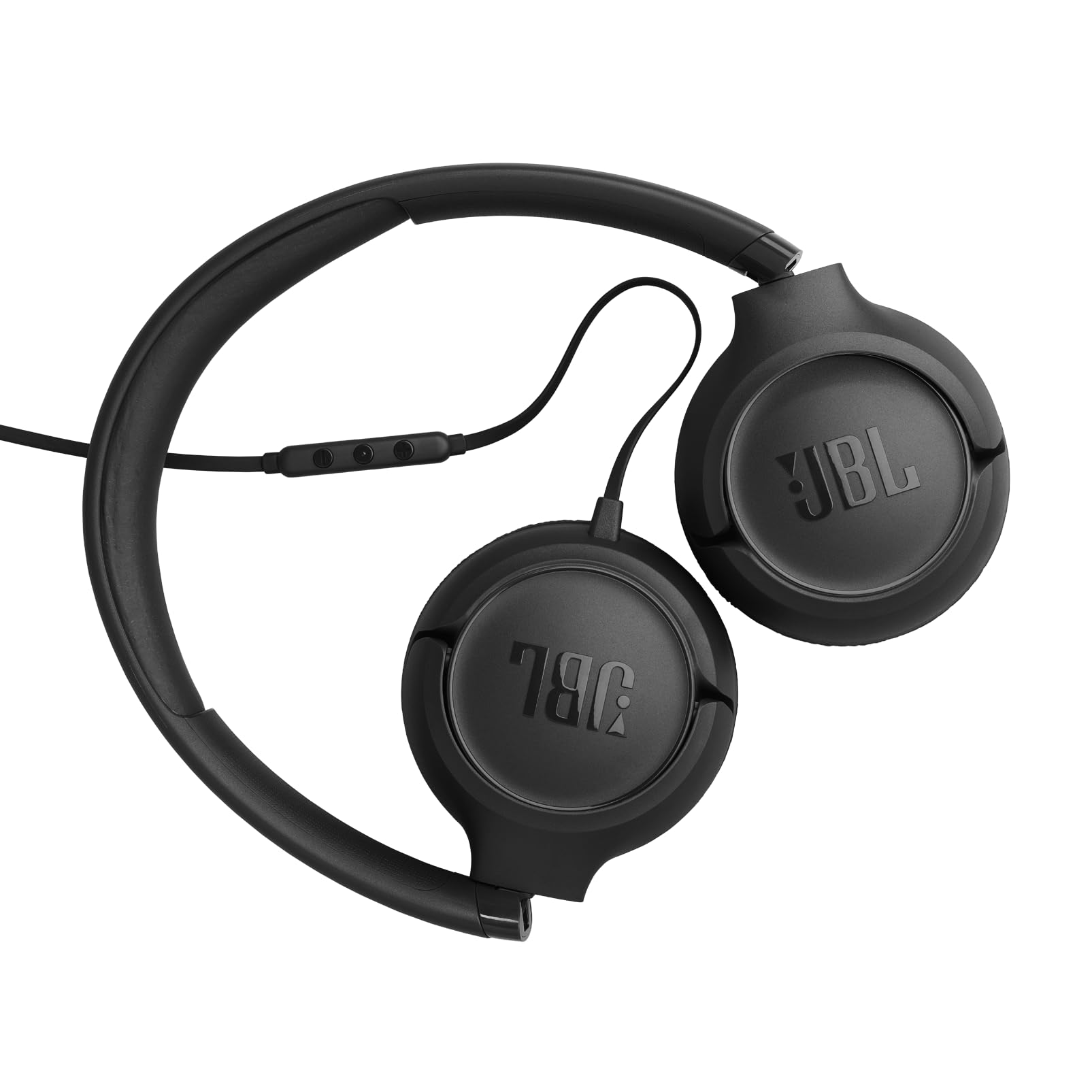 JBL Tune 530 C Cuffie con Filo On Ear, Microfono, Suono JBL Pure Bass, Preimpostazioni EQ, Connettività USB Tipo C, Design Pieghevole e Cavo Anti-Groviglio, Nero