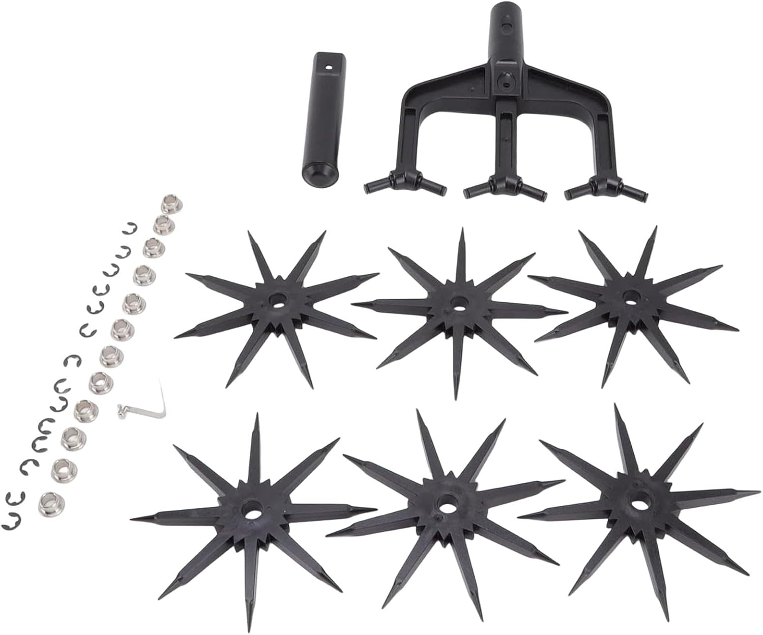 Sturdy Garden Soil Scarifier And Rotary Cultivator With Ergonomic Design Lawns Loosening Tool For Home Gardens And Lawns