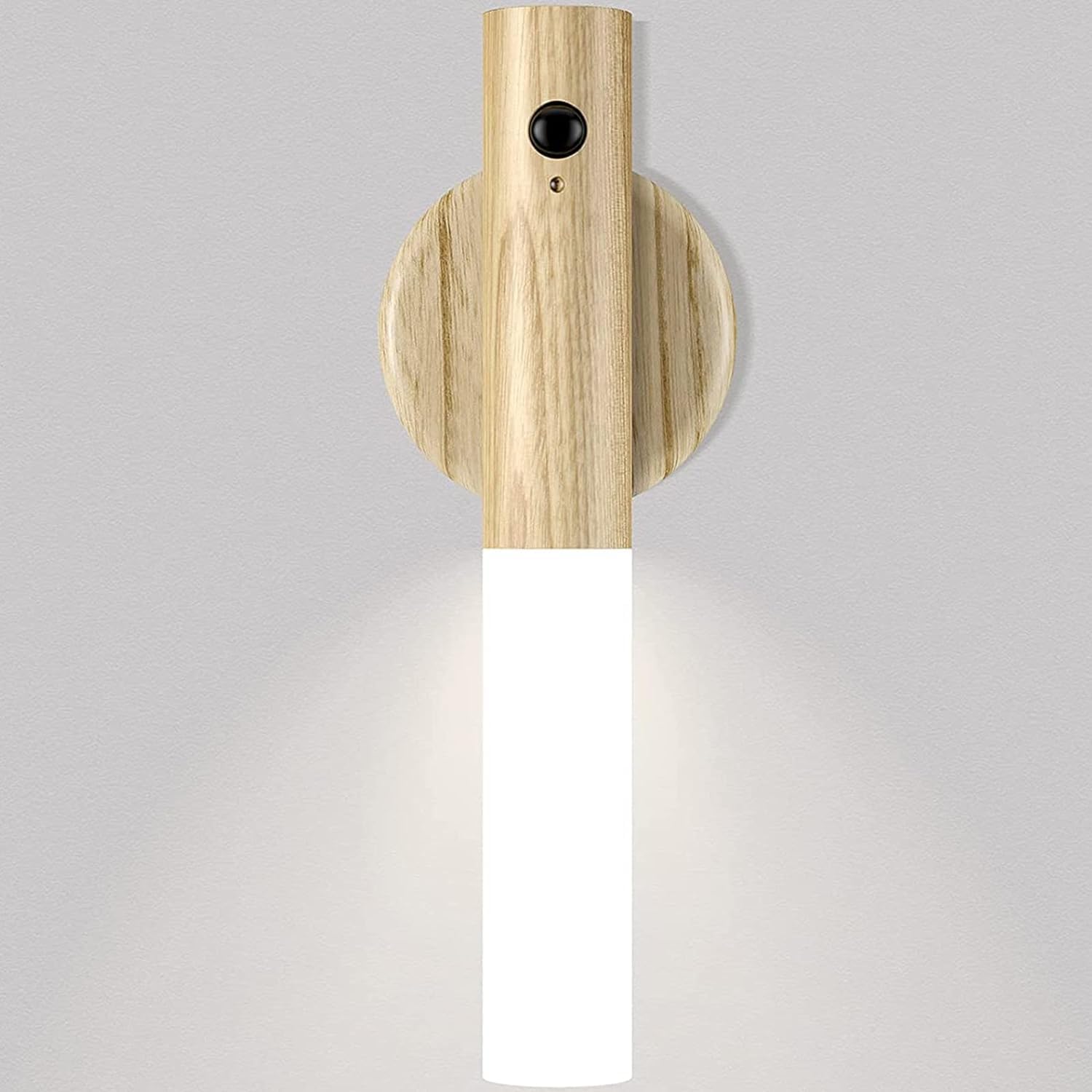 Meneflix Motion Sensor Night Light, Rechargeable Body Sensor Night Light Indoor, Magnetic Wooden LED Wall Sconce for Bedroom Corridor Staircase Cabinet (Wood) (B0CP7G22GD) Amazon Price History, Amazon Price Tracker