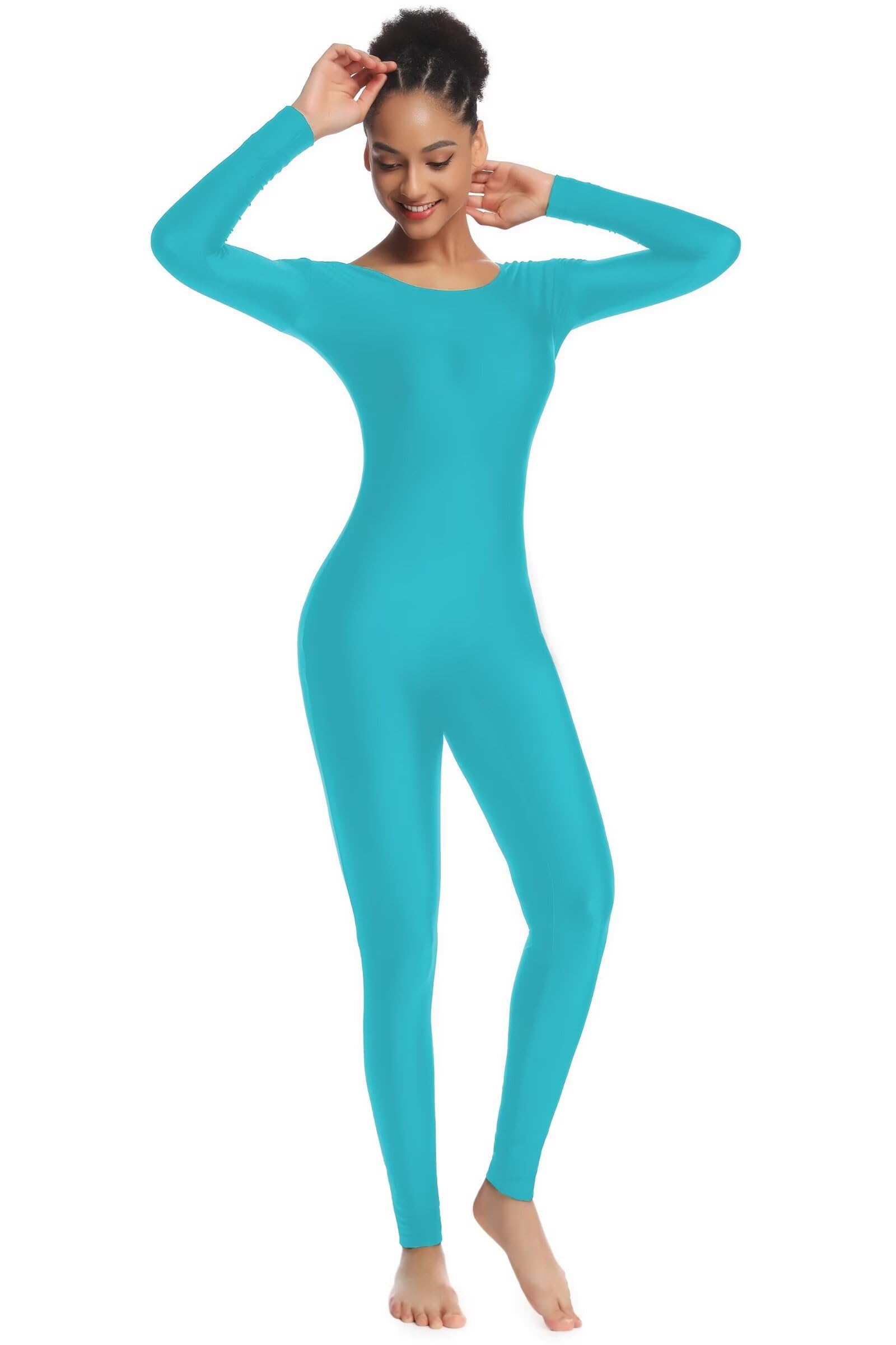 Langärmeliges Einteiler-Tanzkostüm für Damen, Spandex, Ganzkörperanzug, Einteiler, Jumpsuits