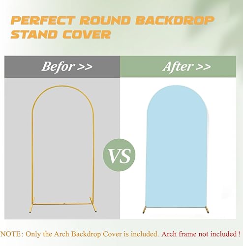 Miniatura 5 de Cubierta de fondo de arco de elastano, cubierta de arco de Chiara, cubierta de arco de boda de 2 lados para boda, ceremonia, fiesta de cumpleaños,