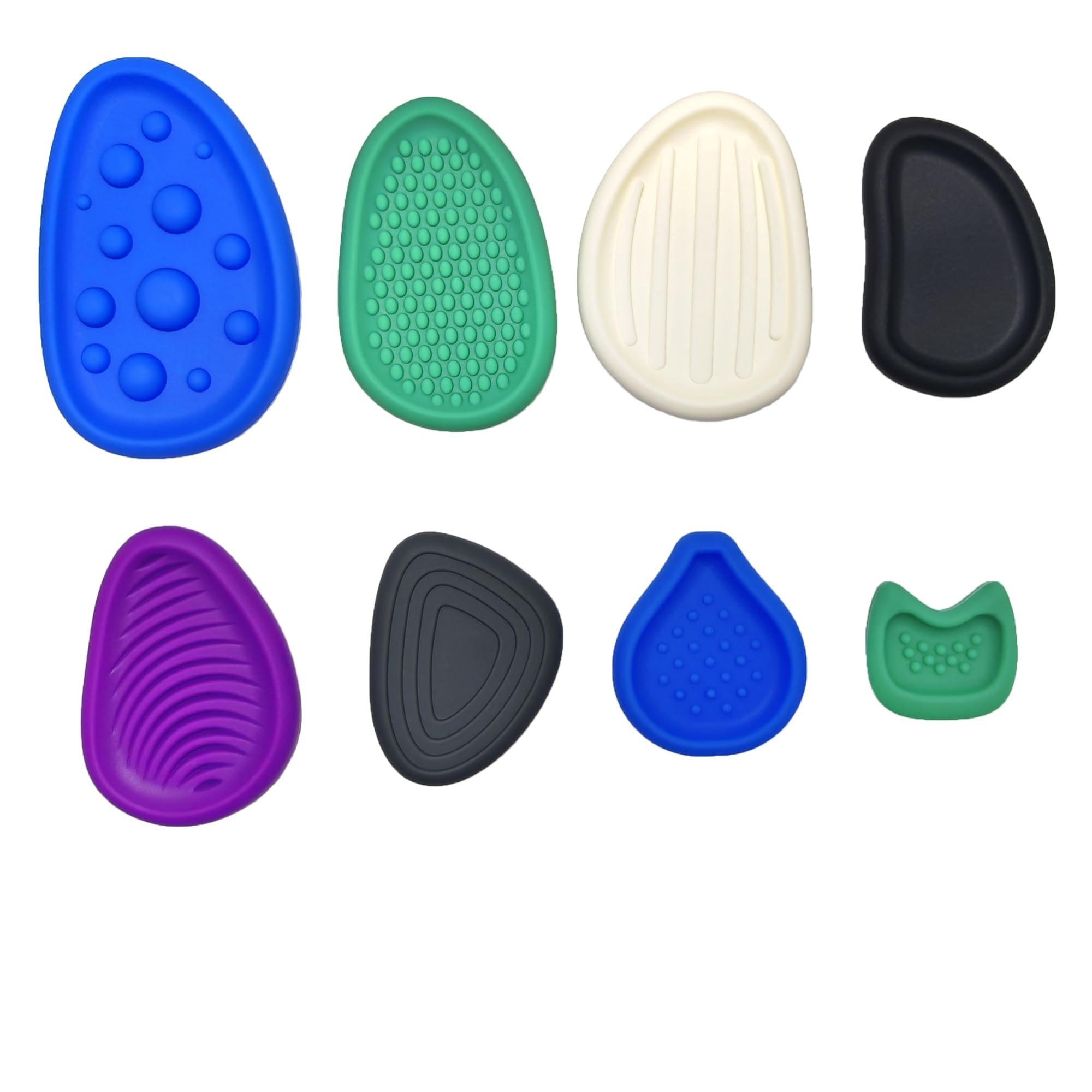 Sensory Stones Piedras Sensoriales Juguete - Juego de 8 Piezas, Azul, Sensorial para Niños contra el Estrés, Aptas para Todos, Reducen el Estrés y Favorecen la Relajación