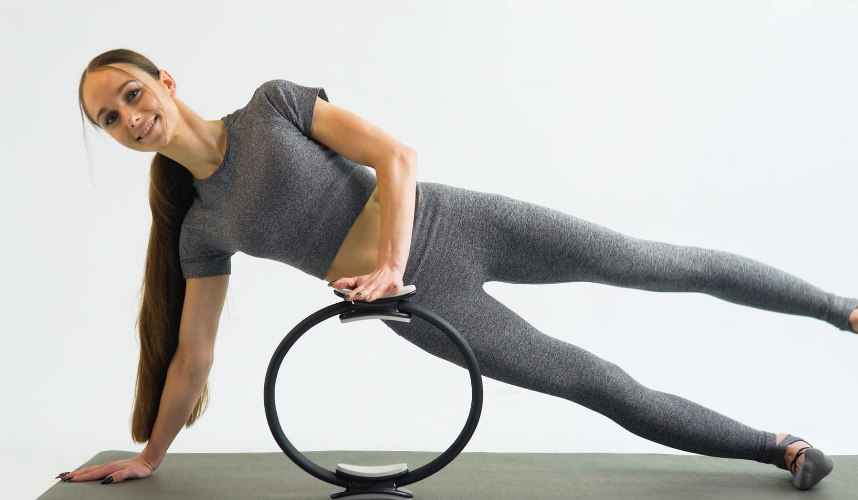 Anneau Pilates G5 HT SPORT – 38,5cm, 0,33kg, Poignées Rembourrées, Pour Force Et Flexibilité