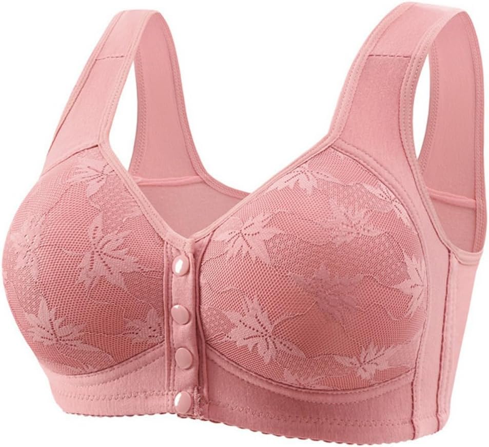 Women Front Buckle Vest Style Underwear Plus Size Bra Comfort Wireless