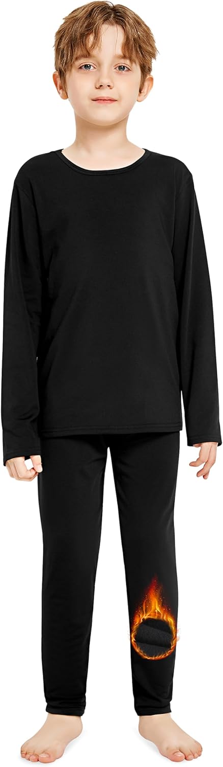 Resinta Boys Thermal Underwear Set Long Johns for Kids Boys Fleece Lined Base Layers for Skiing & Winter Activities for Boys Resinta Boys Thermal Underwear Set Long Johns for Kids Boys Fleece Lined Base Layers for Skiing & Winter Activities for Boys