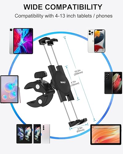 Miniatura 6 de woleyi Soporte para micrófono para tableta, micrófono con abrazadera en C ultra estable, compatible con iPad ProAirMini, Galaxy TabsZ Fold, Fire HD,