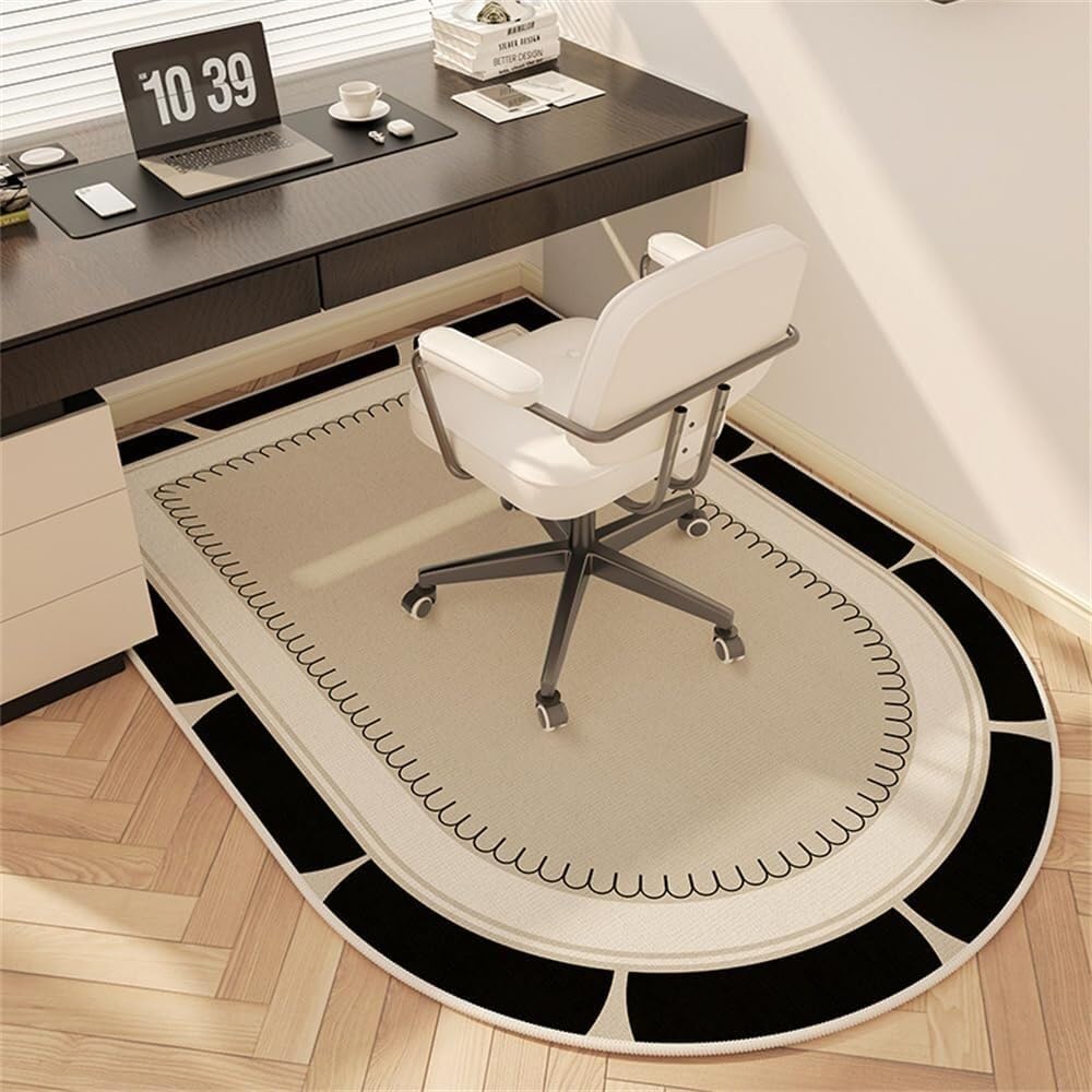 SSDDLZEQ Premium durable range Floor Protection Mat For Office Chairs And Multi-purpose Study Areas(Black Style,80x120cm)