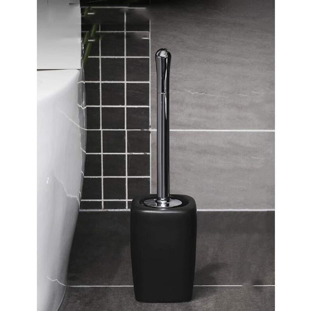 Escobilleros Acero Inoxidable Escobilla de baño Cuarto de baño WC Conjunto de Cepillo Suave de Pelo No Muerto Esquina Creativo de Cepillo del tocador Escobillero(D)