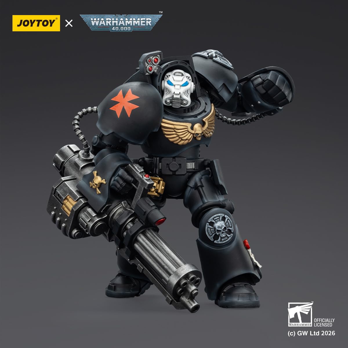 JOYTOY Warhammer 40.000 Black Templars Terminator 3‑teiliges Set Hochdetaillierte Gelenkfigur Actionfigur – Sammlerstück Geburtstage!