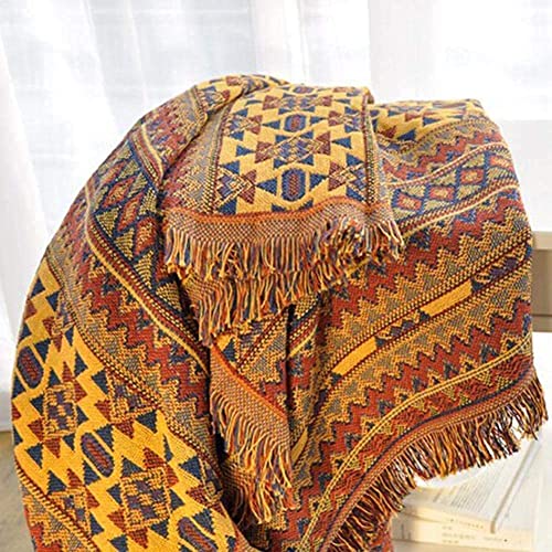 VANJOROY Bohemian Sofa Large Throw Blanket with Tassels - Image 3