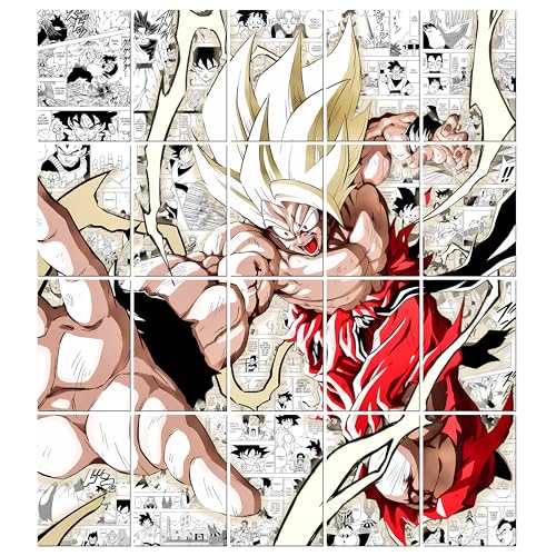 Image of MODERN GALLERY MART Pack of 20 Dragon Ball Goku Manga Poster | A4 Size Anime Wall Art (8.3 x 11.7 inch) | Manga Posters with Glue Dots | Anime Poster for Bedroom, Living Room, Office (2)