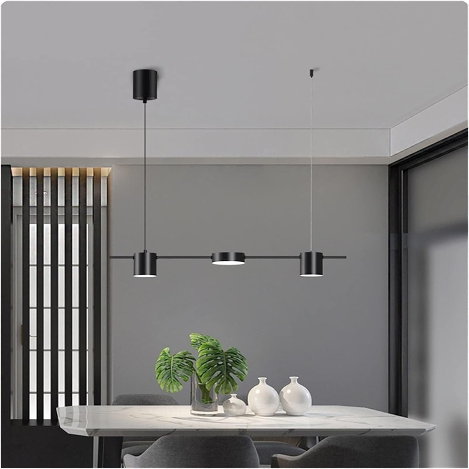 Lustre plafonnier suspendu LED dimmable pour salon et table à manger