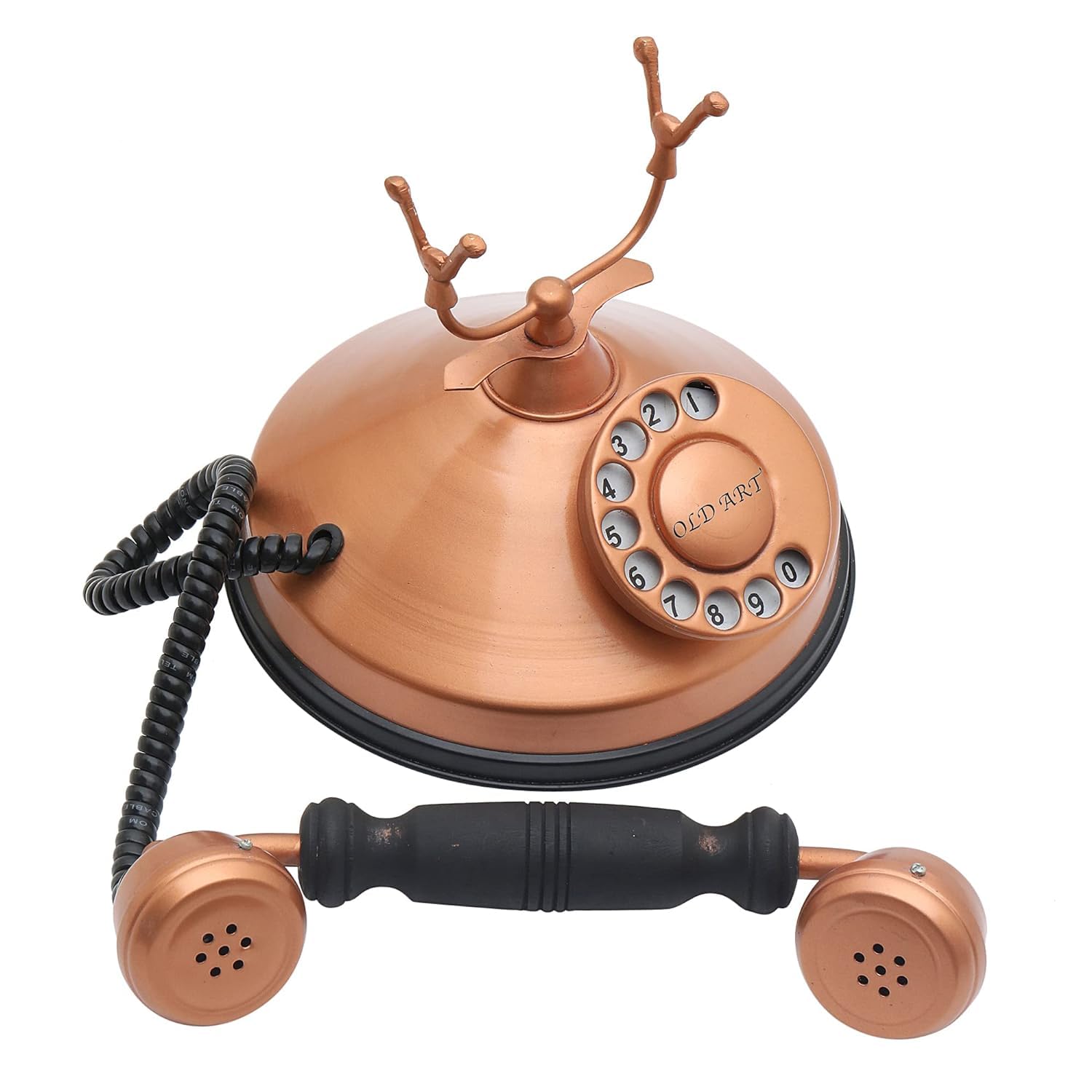 Decor Antique(Non Working) Copper Antique Finish Decorative shopeace Telephone-image-0