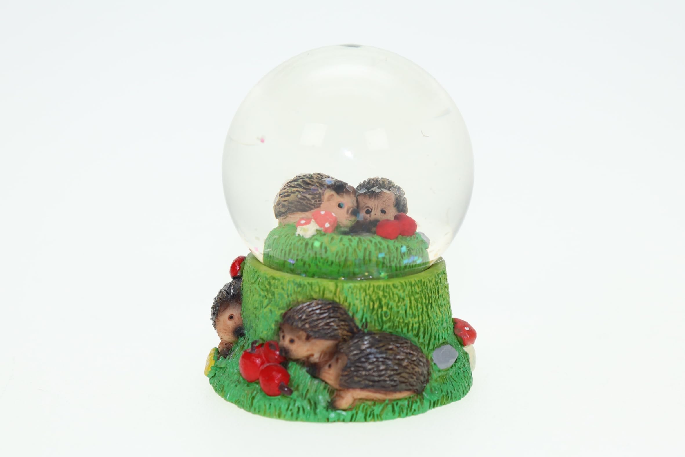 Cornelißen Multicolor Glitter Ball Hedgehog Height 6.5 Cm Animal Snow Miniature Shaker Glass Ball